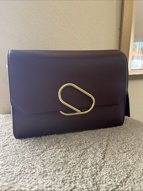 3.1 Phillip Lim Burgundy Crossbody with Gold Loop Accent never used